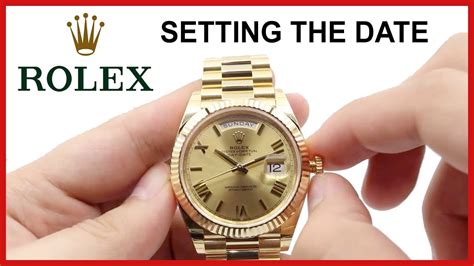 how do i set my rolex watch|Rolex day date adjustment.